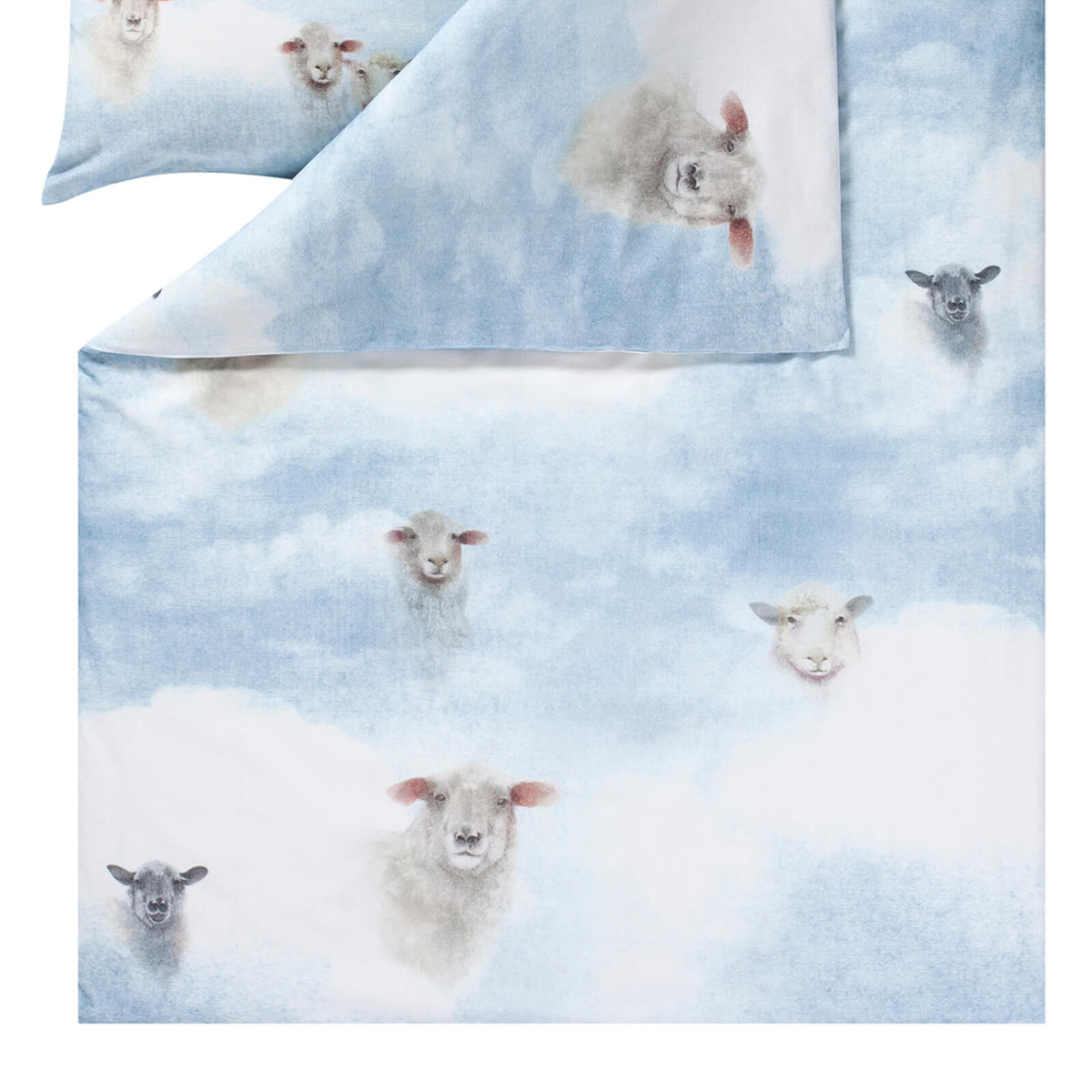 bettwaesche bettgarnitur wolken blau
