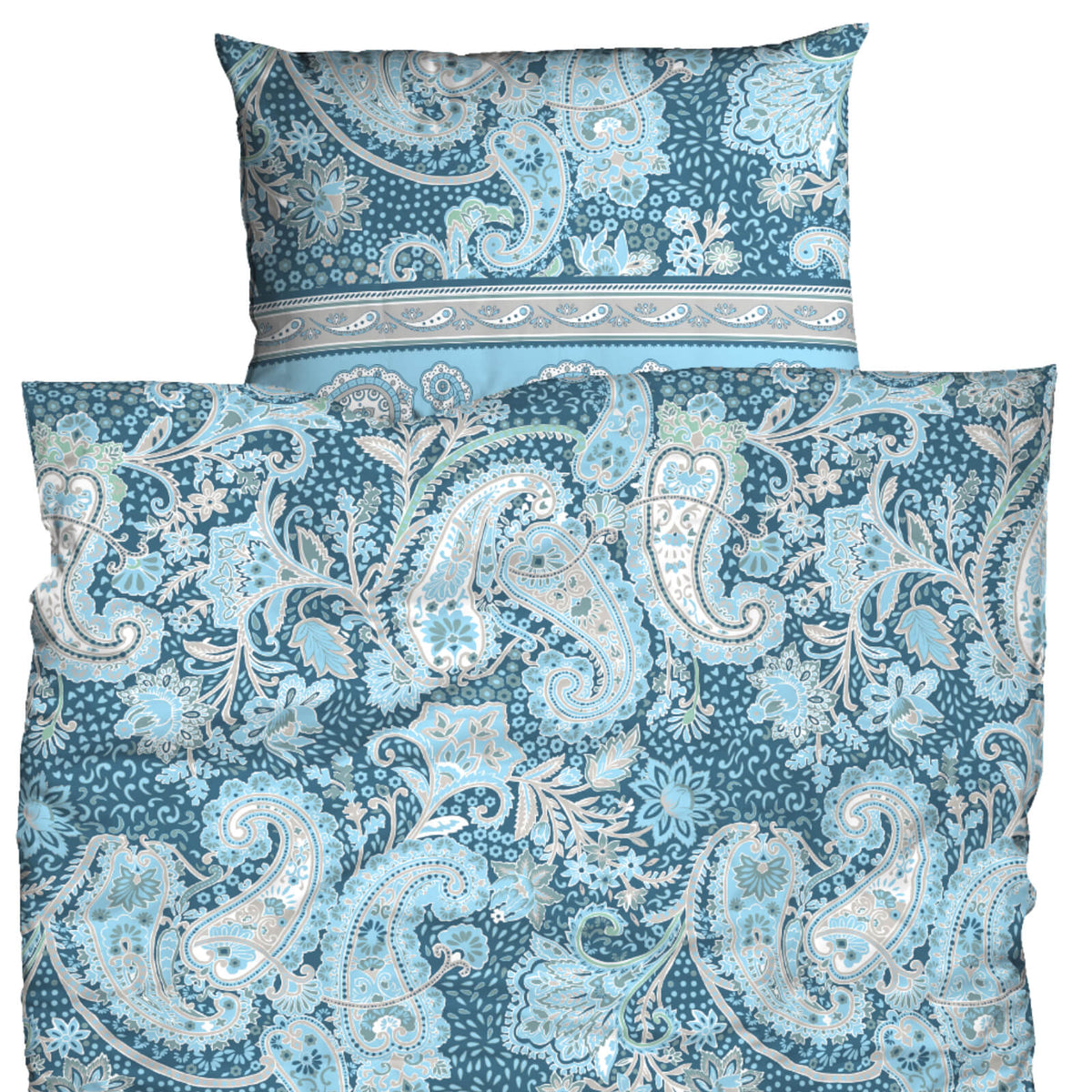 bettwaesche casatex orientalisch mandala blau satin