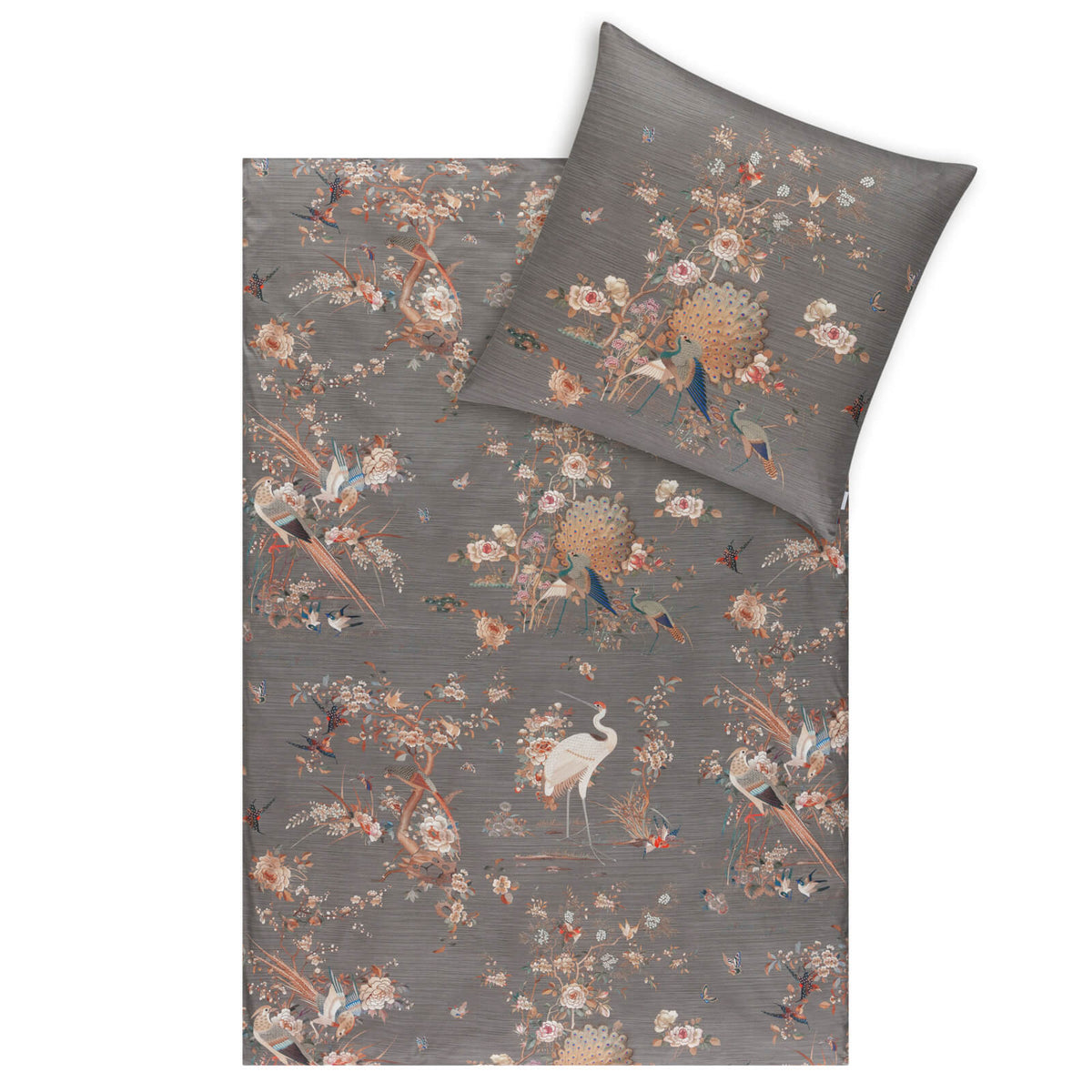 bettwaesche bettgarnitur floral storch pfau