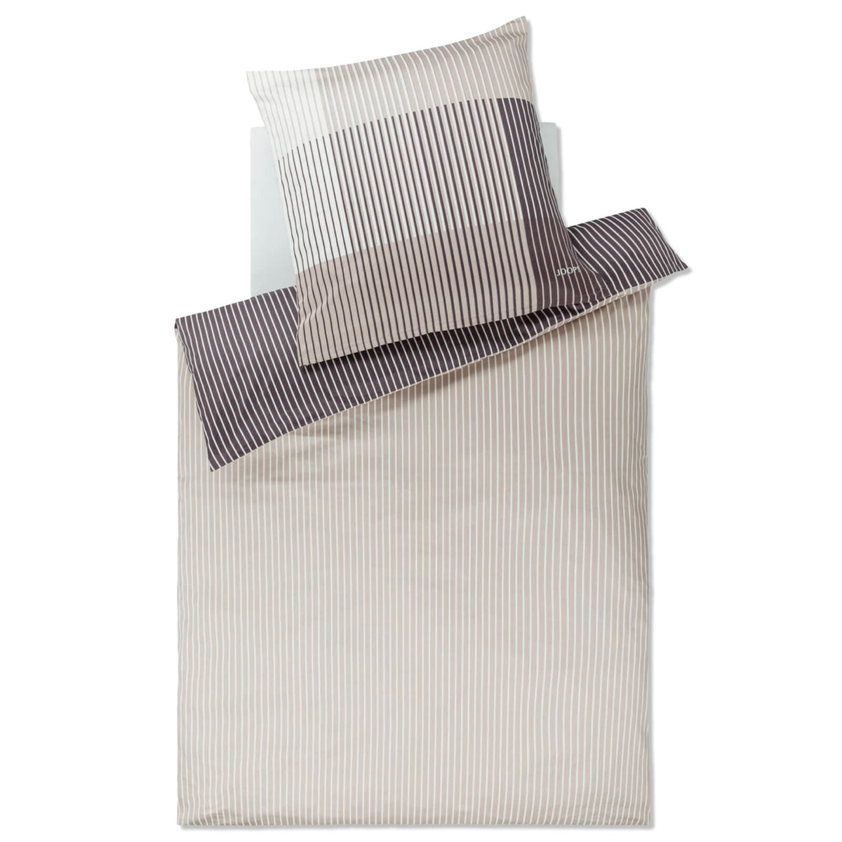 bettwaesche bettgarnitur linien gestreift 4113 09 stone