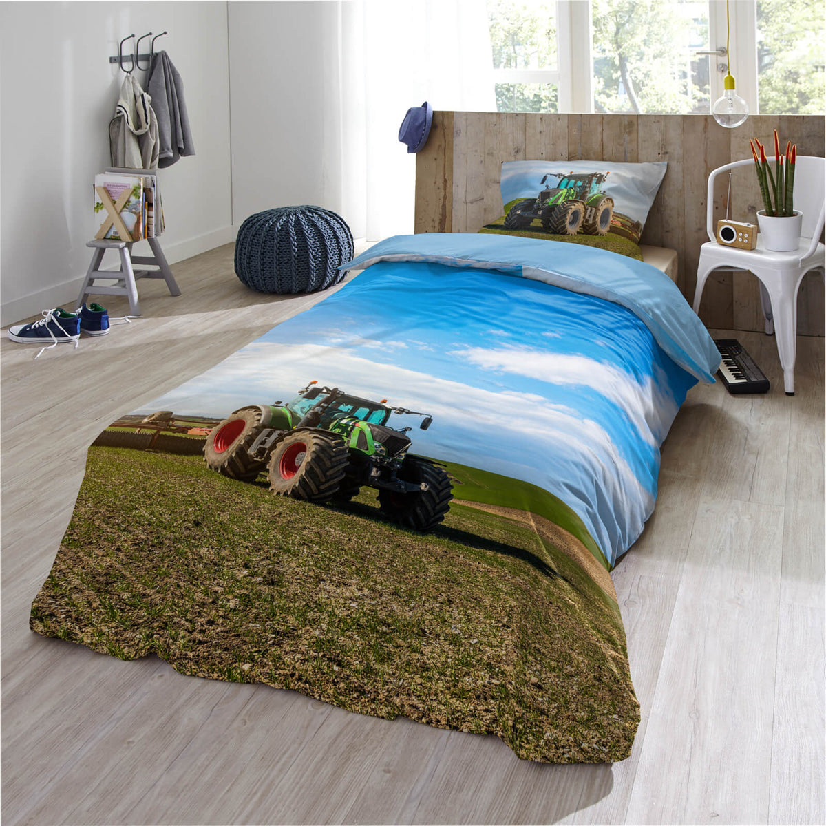 bettwaesche landmaschine pflug bulldog acker