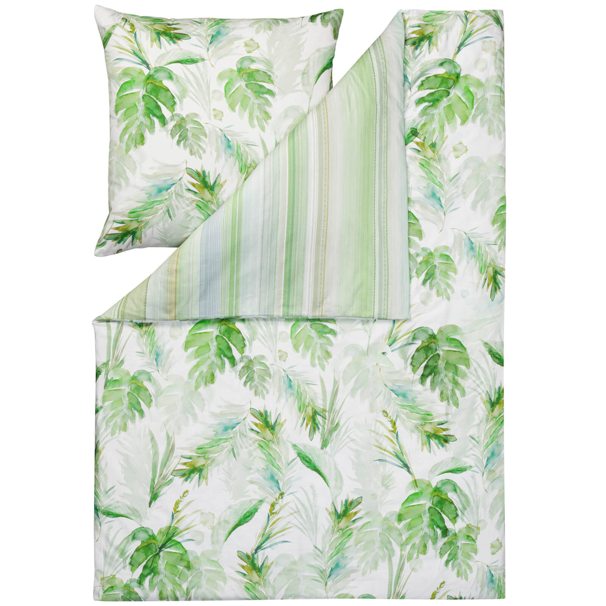 Estella Bettwäsche Tropicana 4756 530 Grün Mako Satin