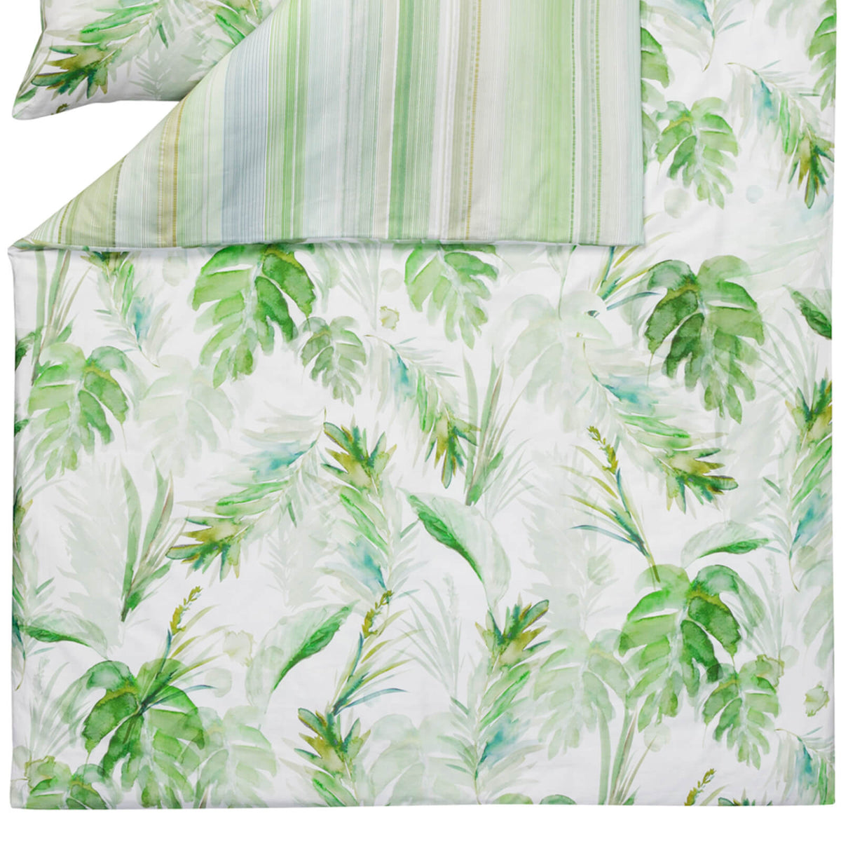 Estella Bettwäsche Tropicana 4756 530 Grün Mako Satin