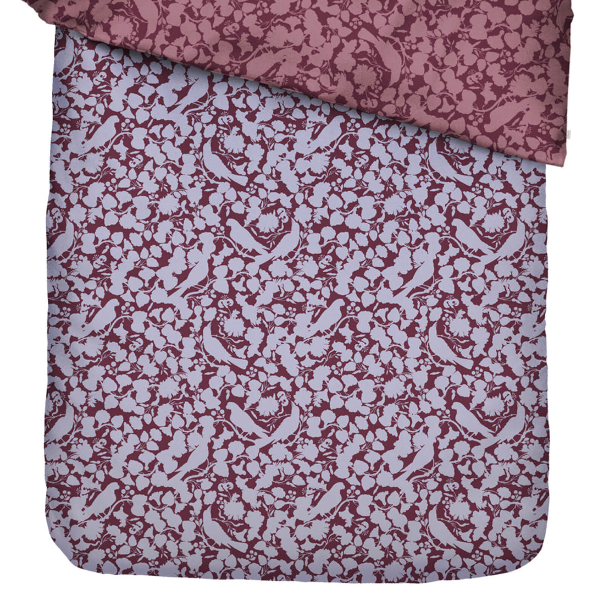 bettwaesche bettgarnitur voegel floral purple