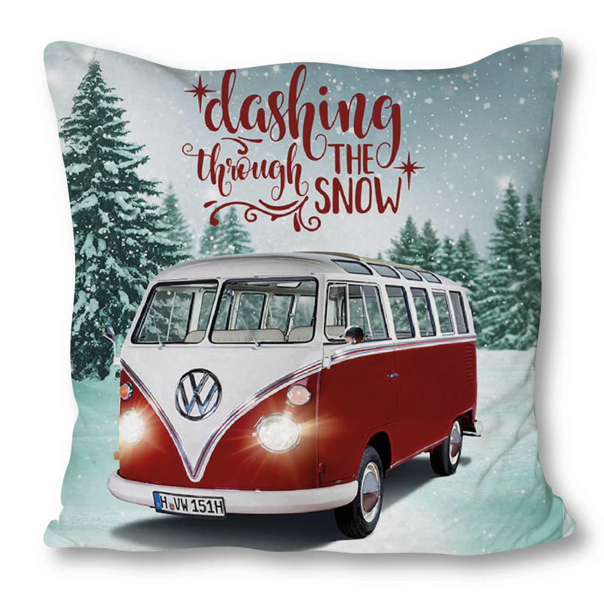 dekokissen snow bulli rot