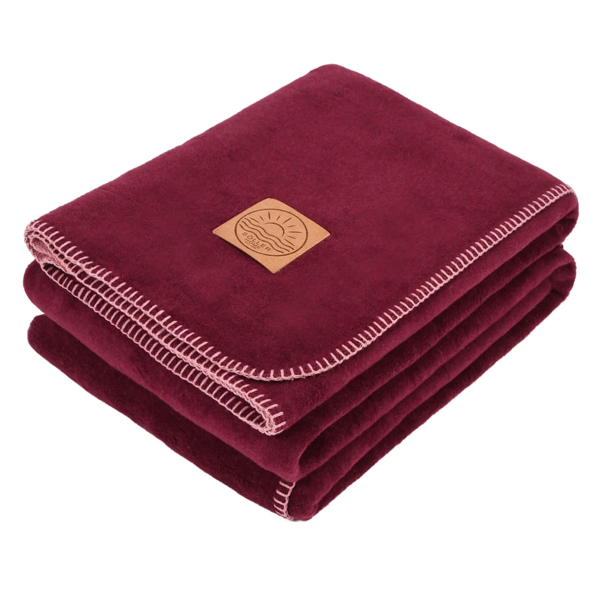 wohndecke kuscheldecke zweifarbig grau rosa