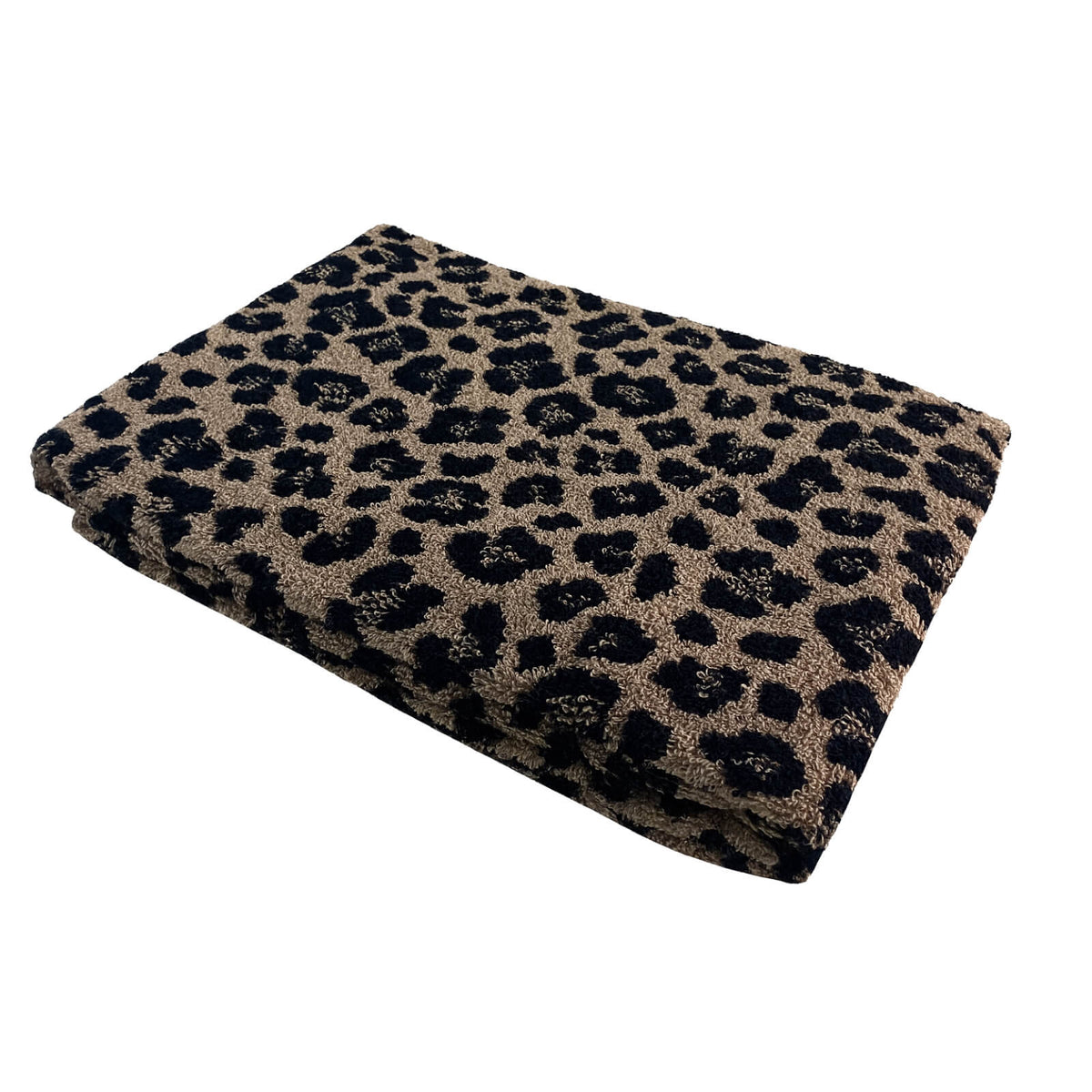 frottiertuch liegetuch animal print leo braun schwarz