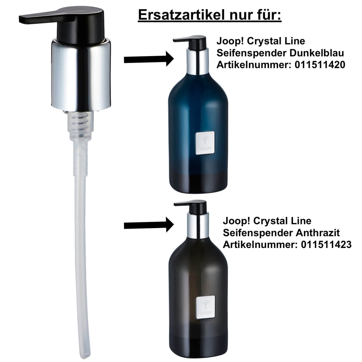 joop ersatzpumpenkopf crystal line bad accessoire