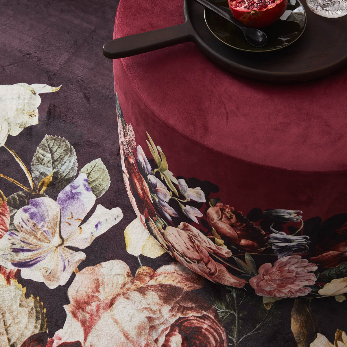 teppich anneclaire kirsche blumen gebluemt