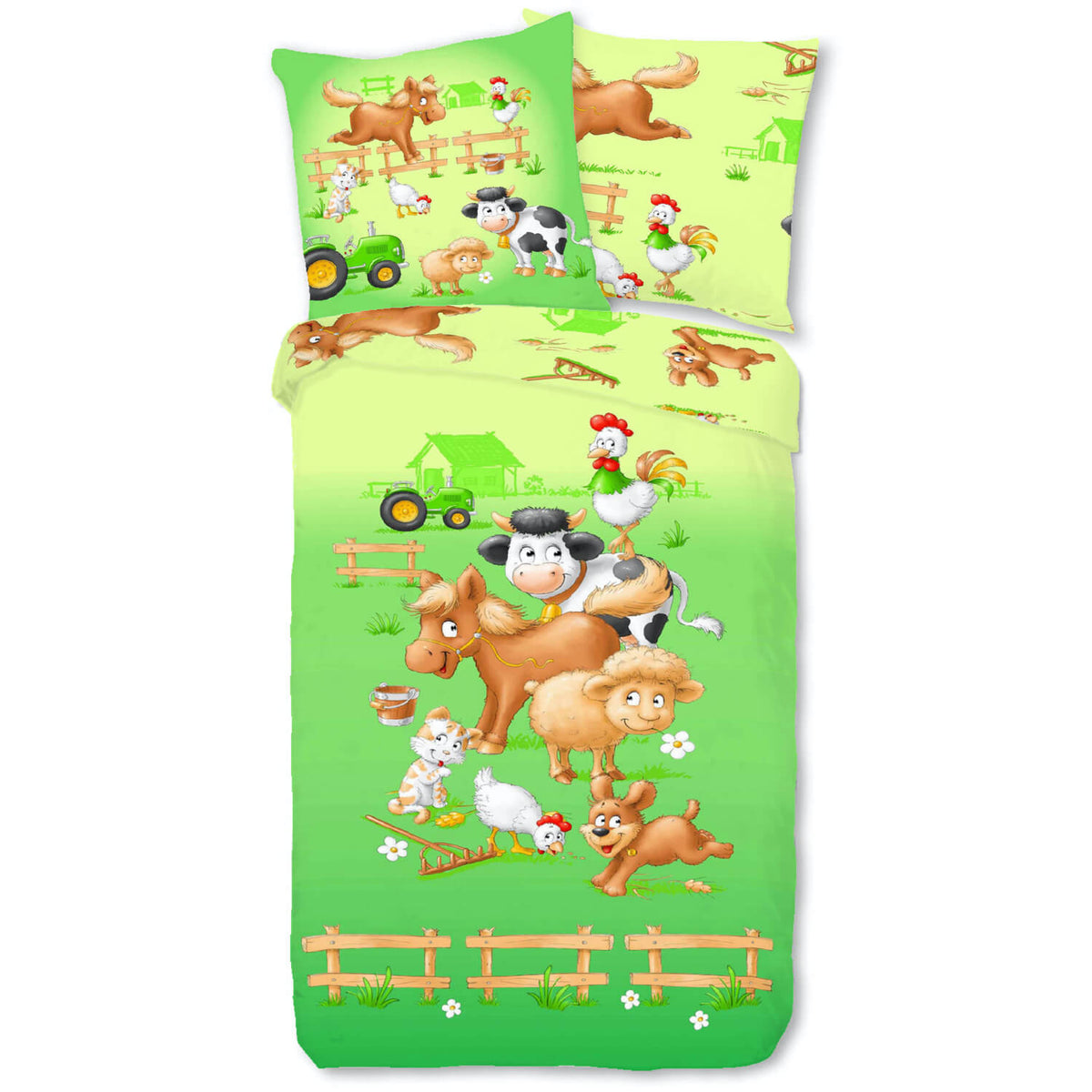 bettwaesche farm bauernhof tiere hund katze