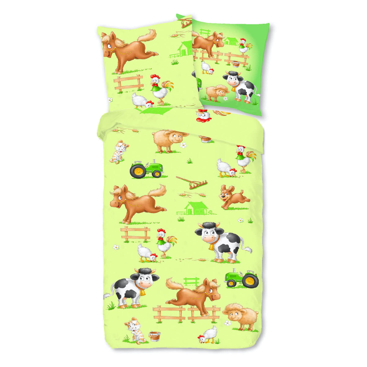bettwaesche farm bauernhof tiere hund katze