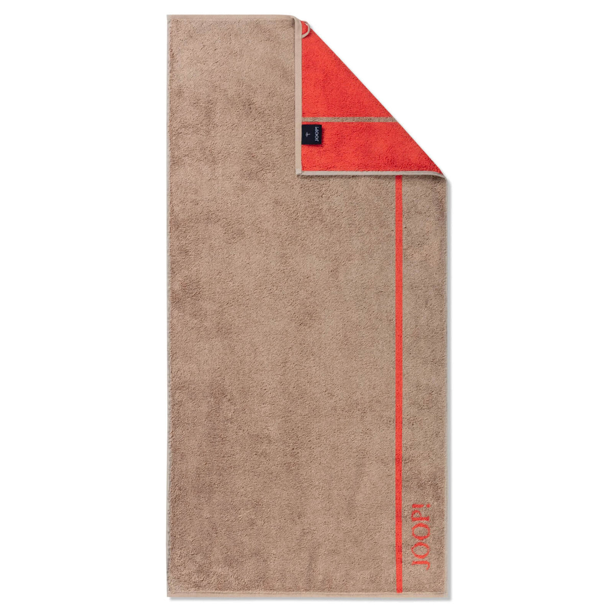 handtuch beige rot baumwolle