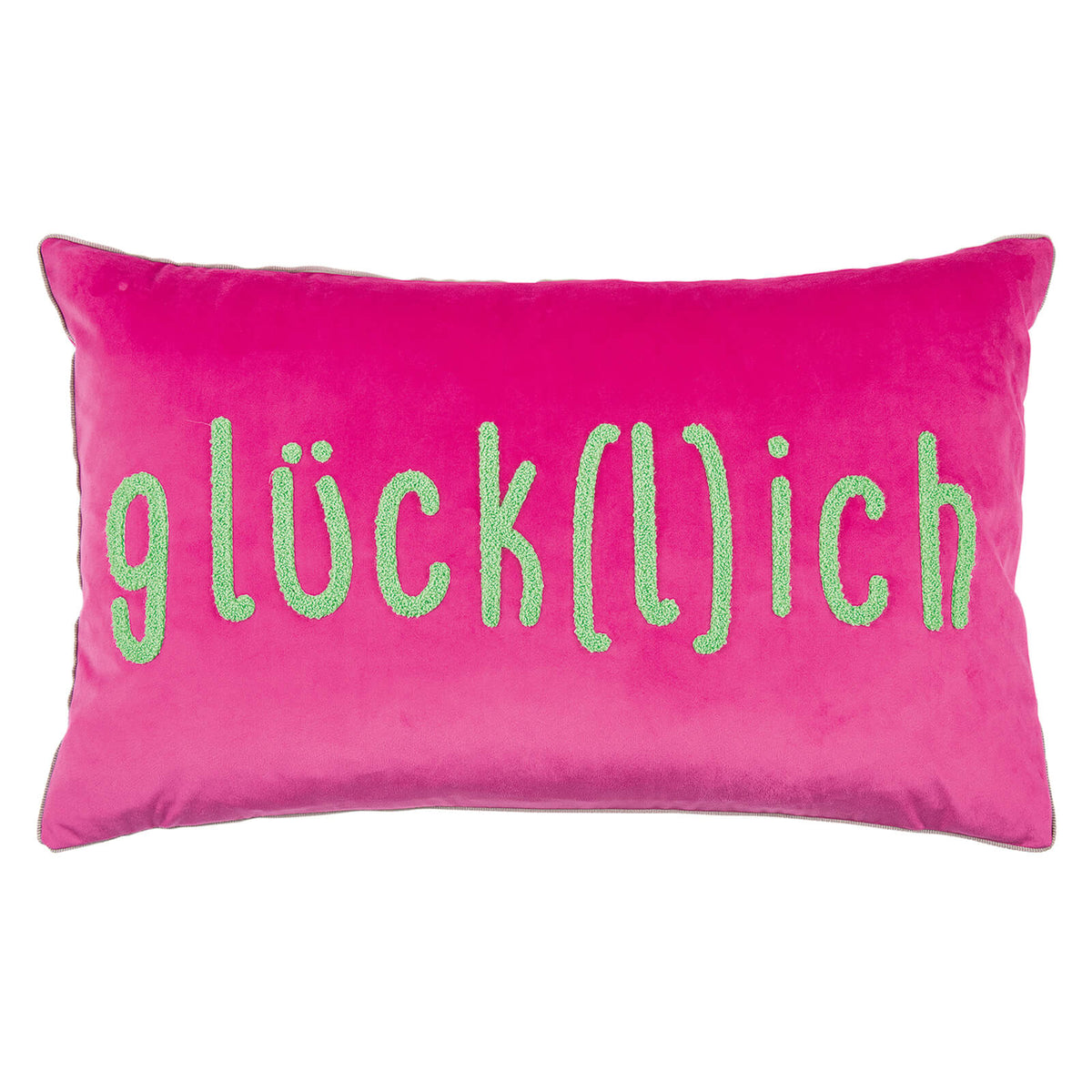 kissenhuelle kissenbezug schriftzug spruch hot pink