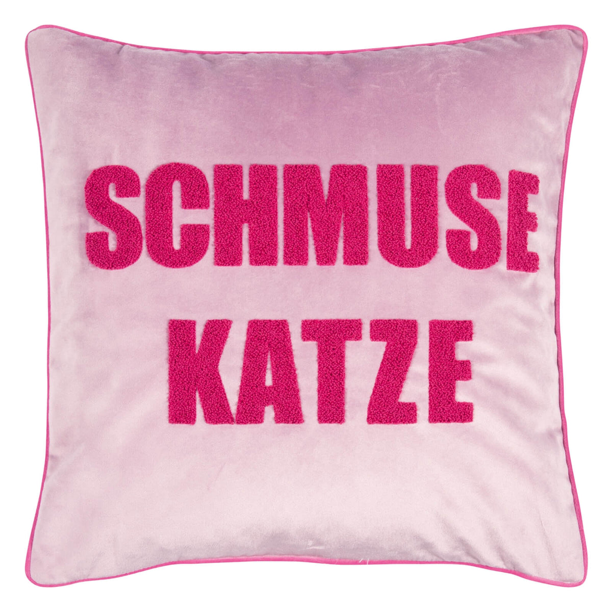 kissenhuelle kissenbezug schriftzug spruch lila pink