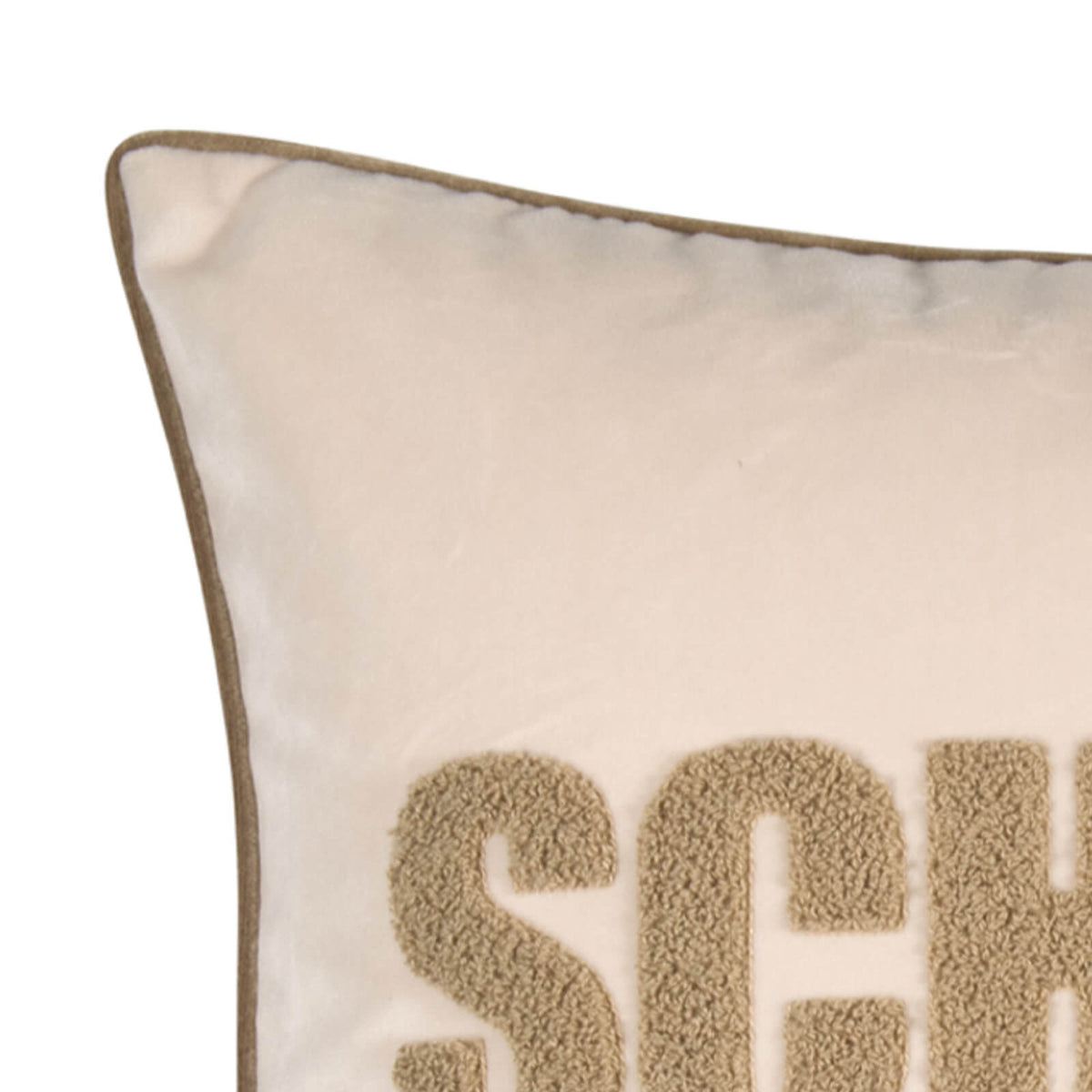 kissenhuelle kissenbezug schriftzug spruch sand