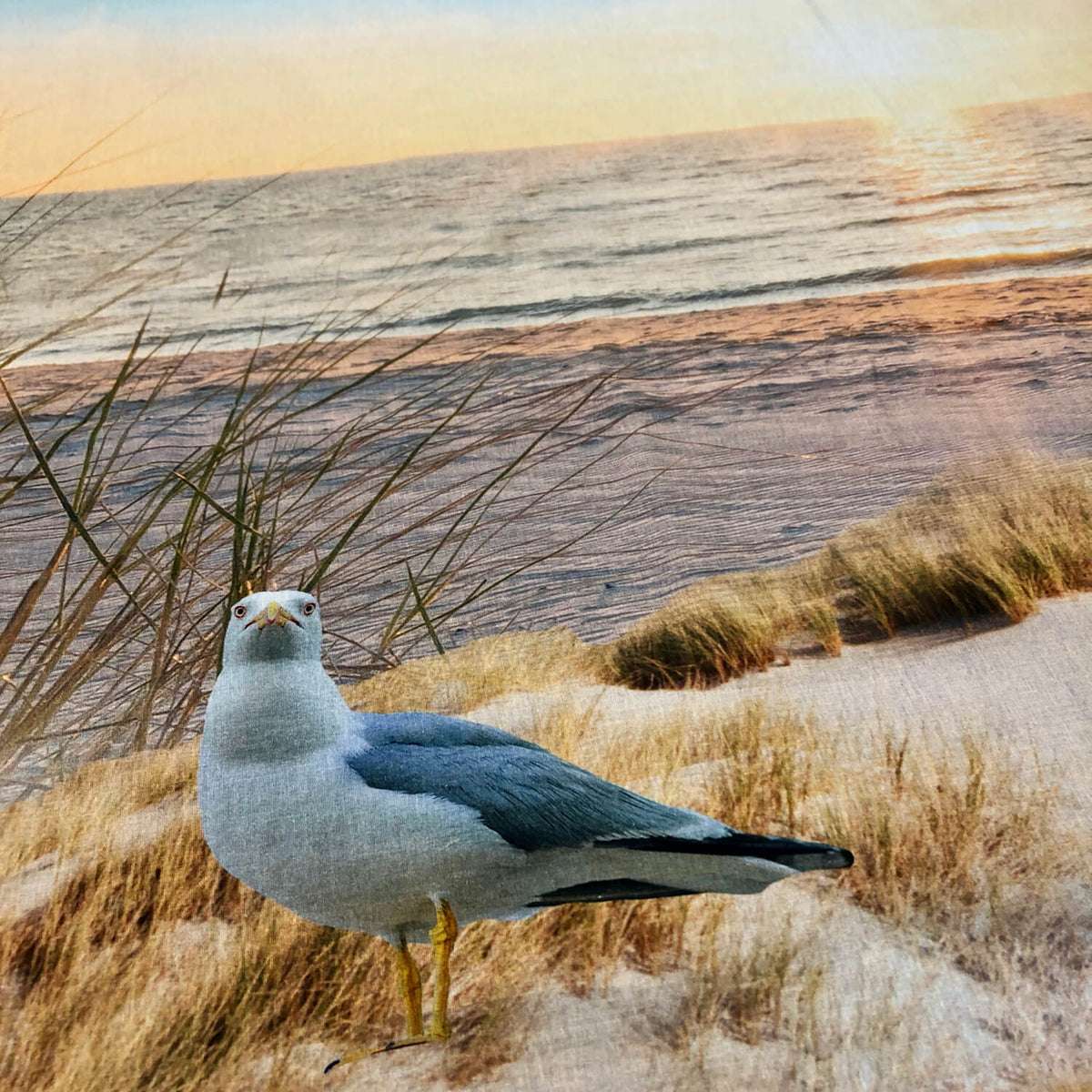 leuchtturm strand bettwaesche sonnenuntergang