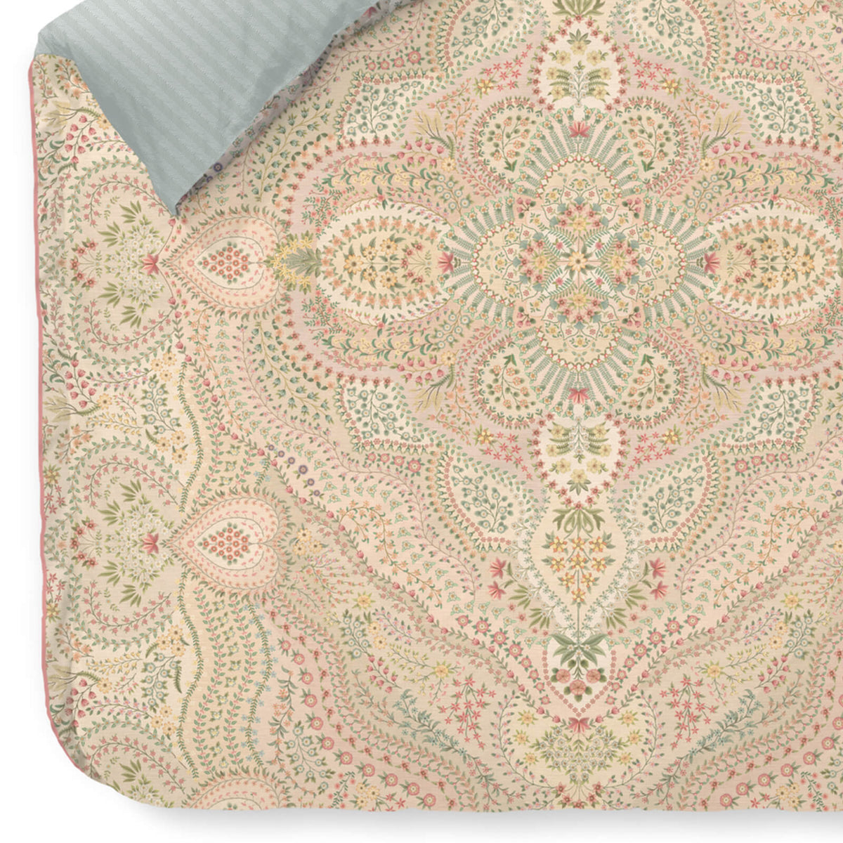 bettgarnitur bettwaesche pflanzen mandala blaetter