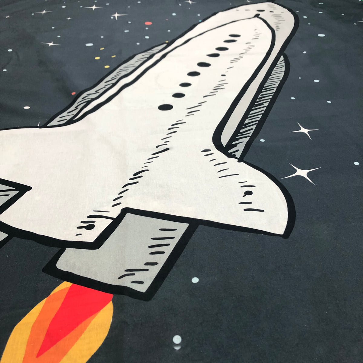 bettwaesche rakete weltall mond espico
