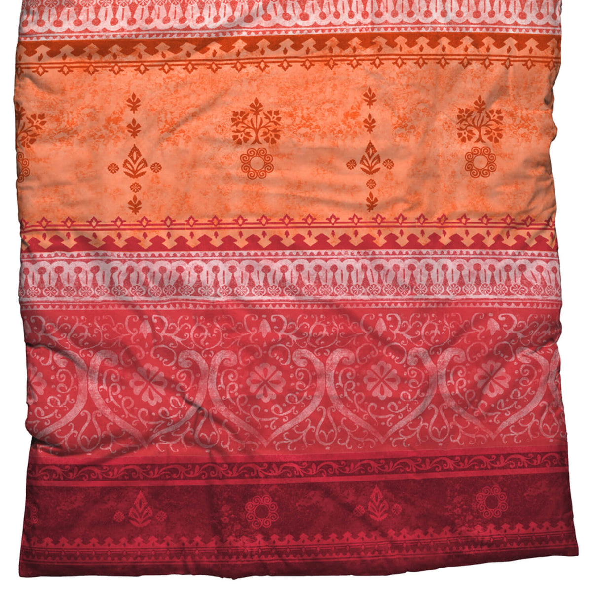 bettwaesche indi casatex ornamente organge rot paisley