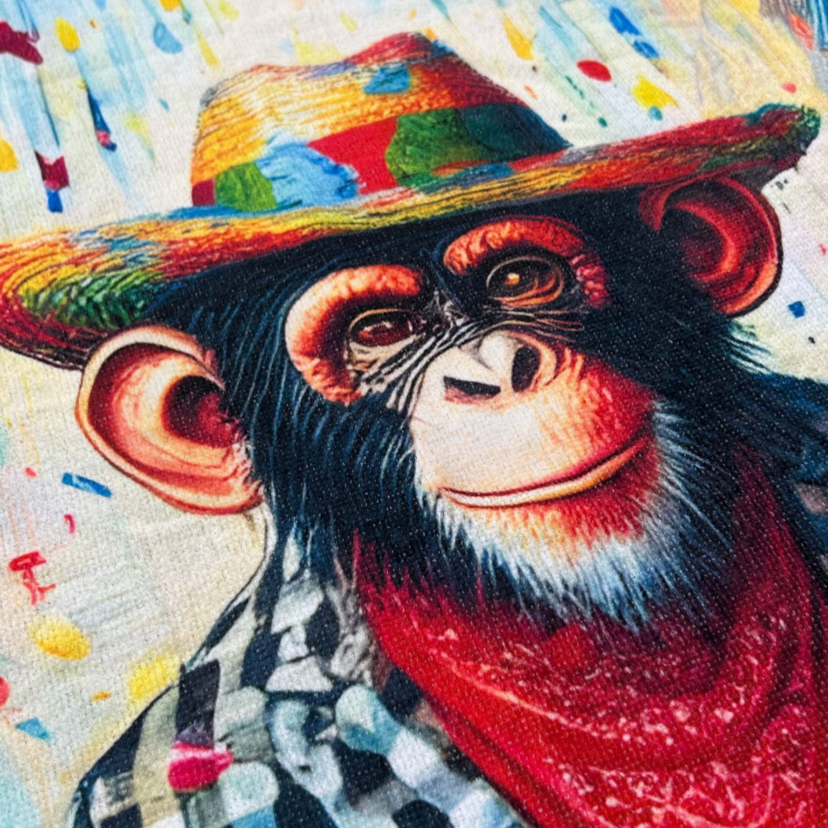 strandlaken badetuch cuba affe cowboy kopfhoerer