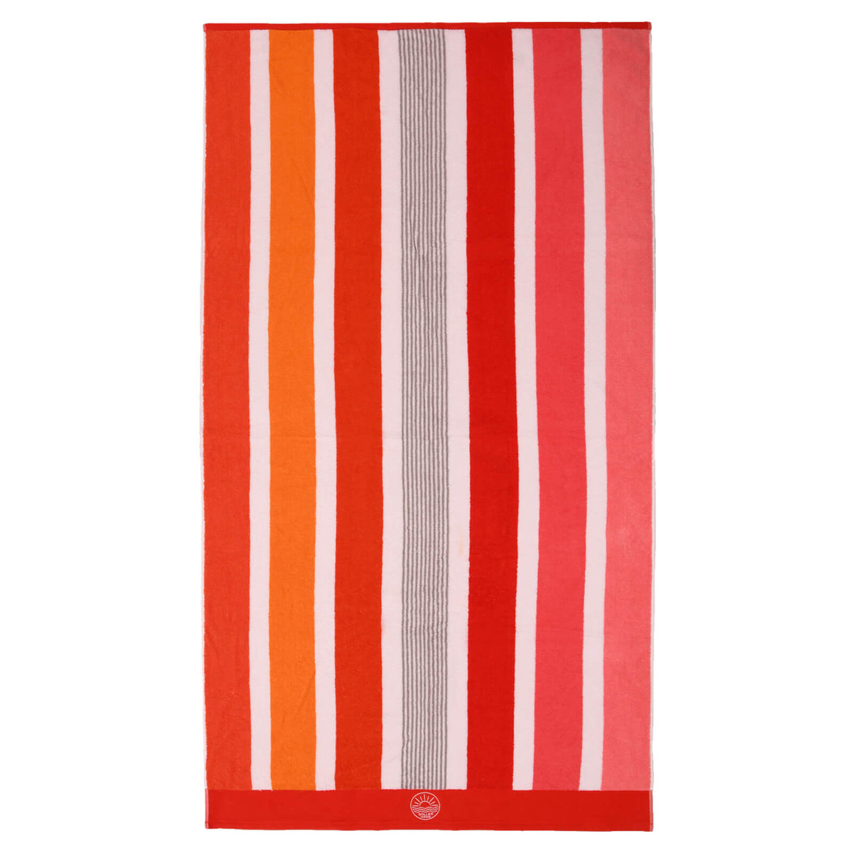 handtuch liegetuch jacquard baumwolle rot gestreift