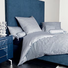 Janine Bettwäsche Messina 43029 02 kreideblau Mako Satin