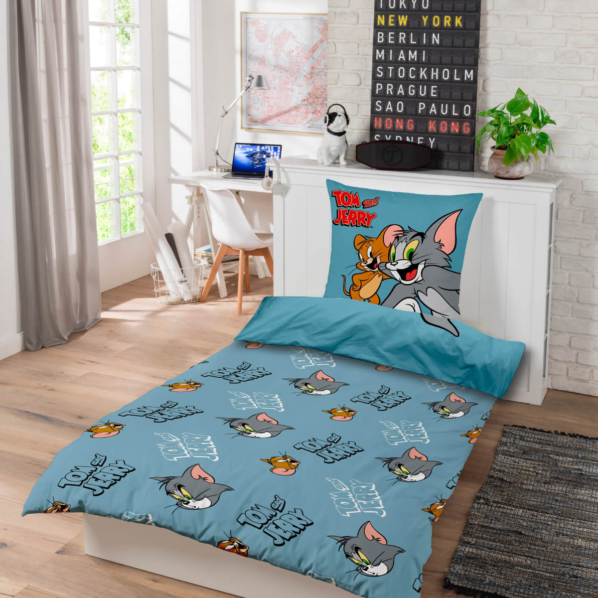 bettwäsche bettgarnitur katze maus serie kinder