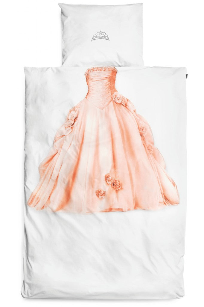 bettwaesche queen prinzessin krone snurk rosa 