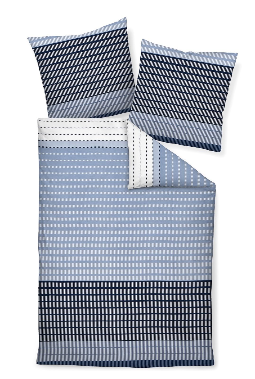Janine Bettwäsche J.D. 87020-02 blau Mako Satin