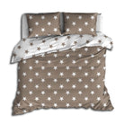 Trend Bettwäsche Stars Beige Braun Wendeoptik 135x200 cm