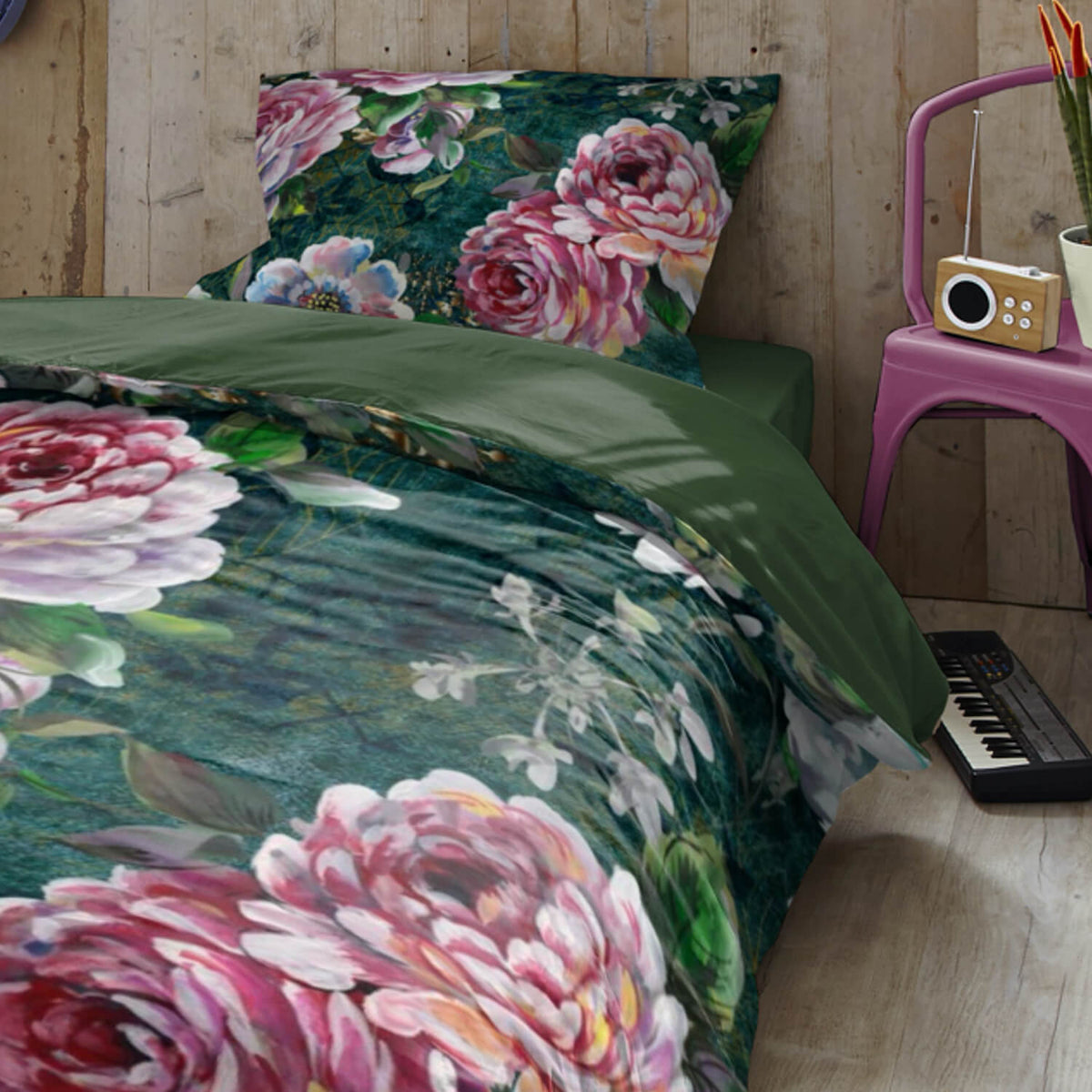 bettwaesche trendy bedding fleur blumen pfingsrose