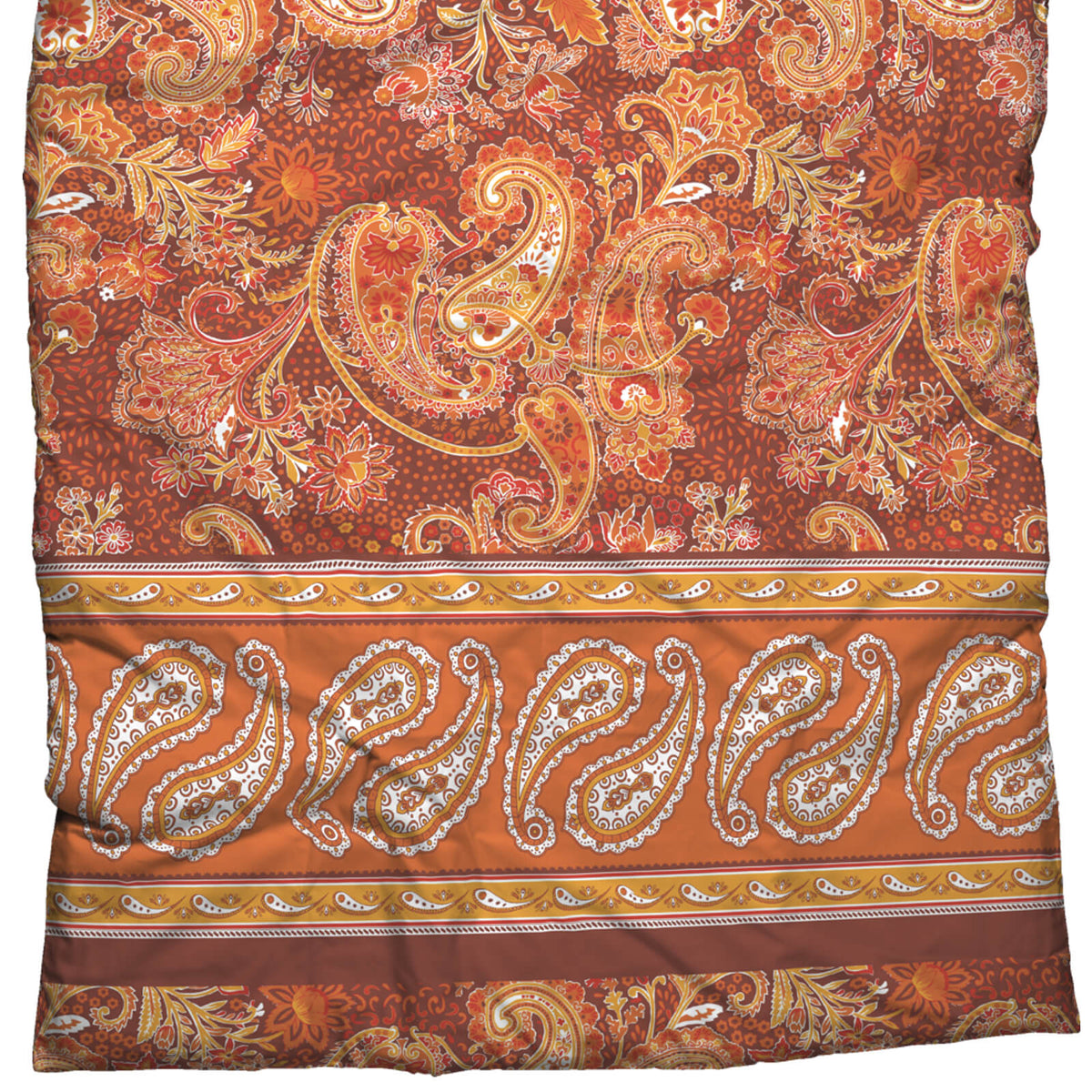 bettwaesche casatex orientalisch mandala orange satin
