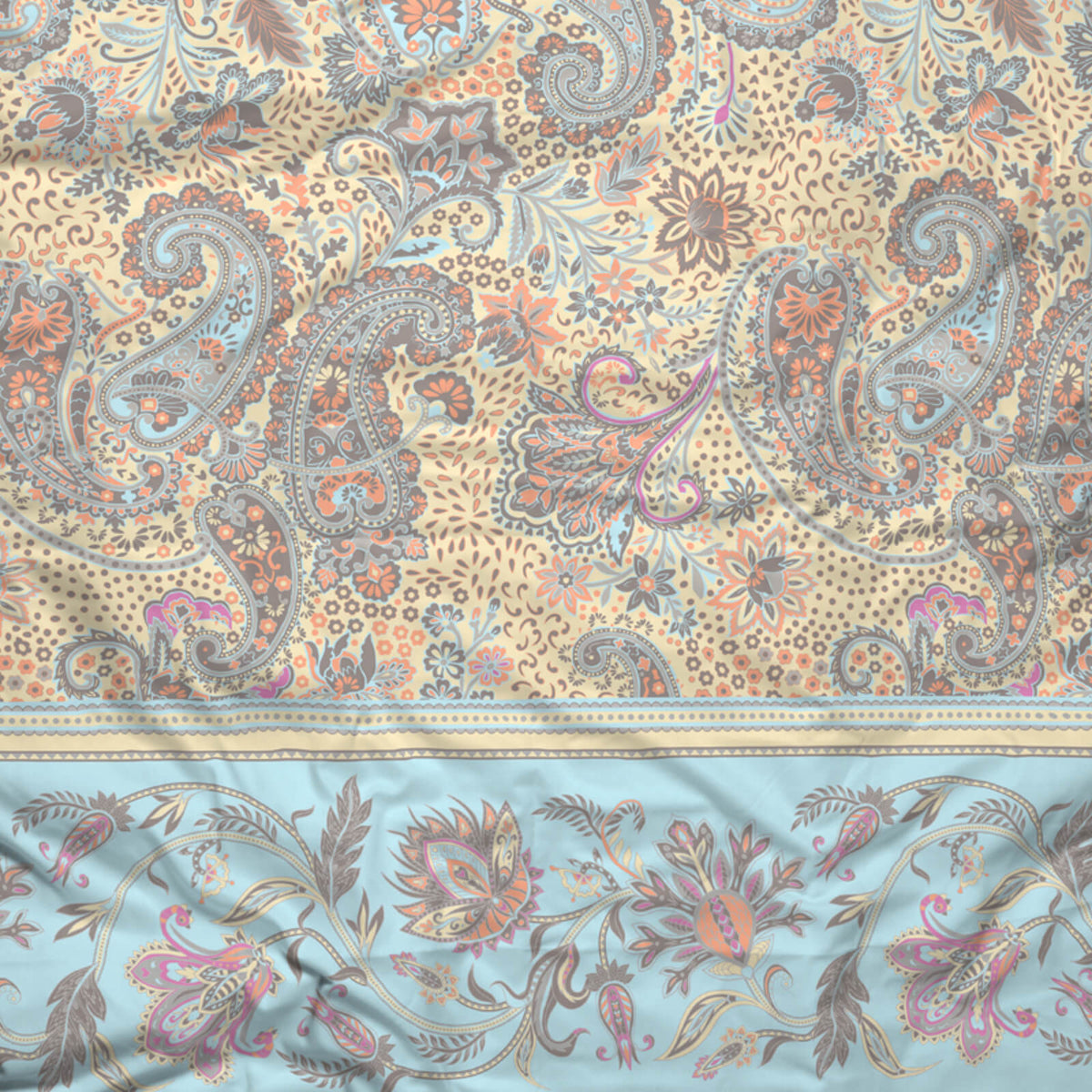 bettwaesche casatex ornamente blumen beige 