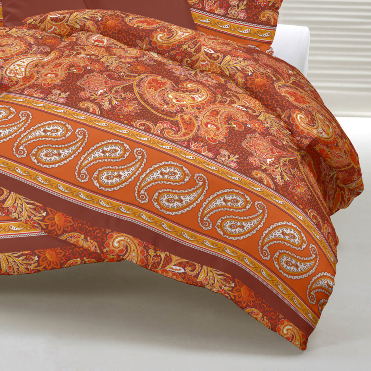 bettwaesche casatex orientalisch mandala orange satin