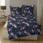 bettwaesche belana blau blueten satin