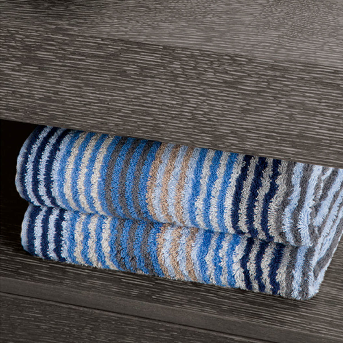 Cawö Handtücher Unique Stripes 944 11 Saphir Duschtuch Gestreift Frottier
