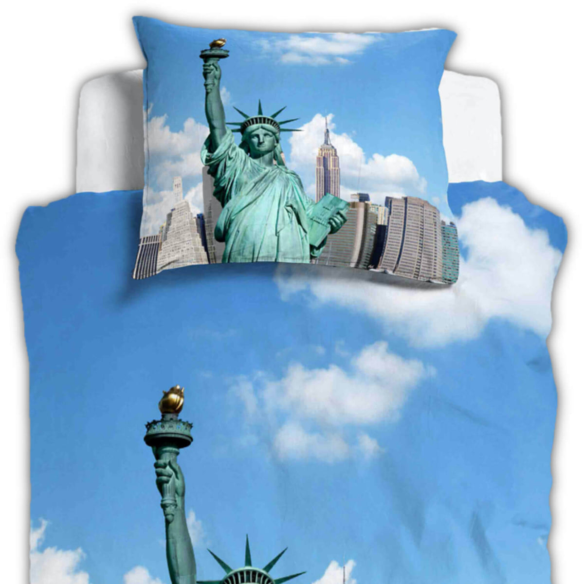 espico bettgarnitur sleep and dream new york freheitsstatue empire state building