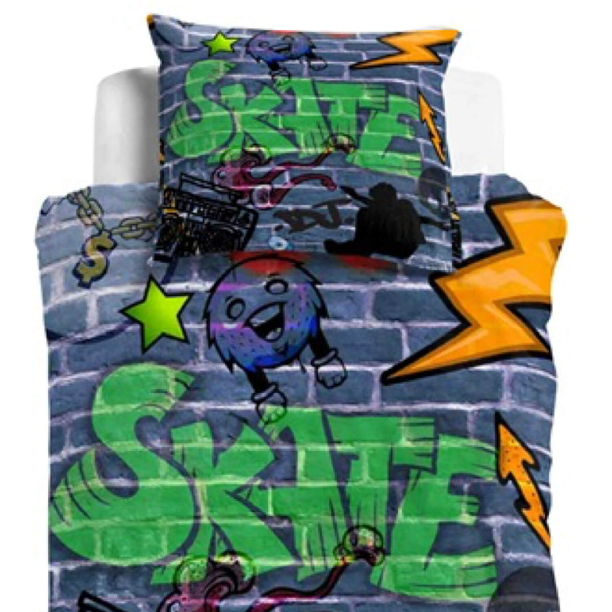 espcio wende bettgarnitur sleep and dream graffiti skater skateboard 