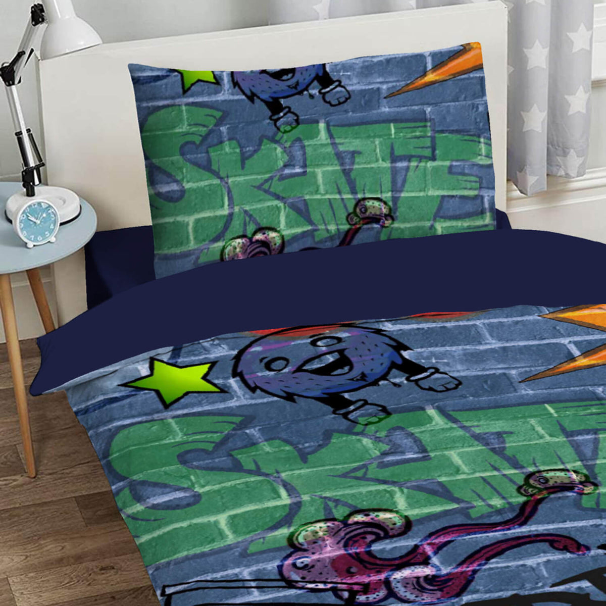 espcio wende bettgarnitur sleep and dream graffiti skater skateboard 