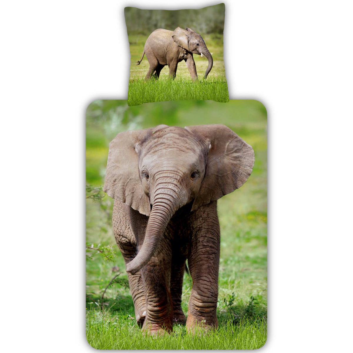ESPiCO Bettwäsche Elephant Rüssel Wüstenelefant Gras