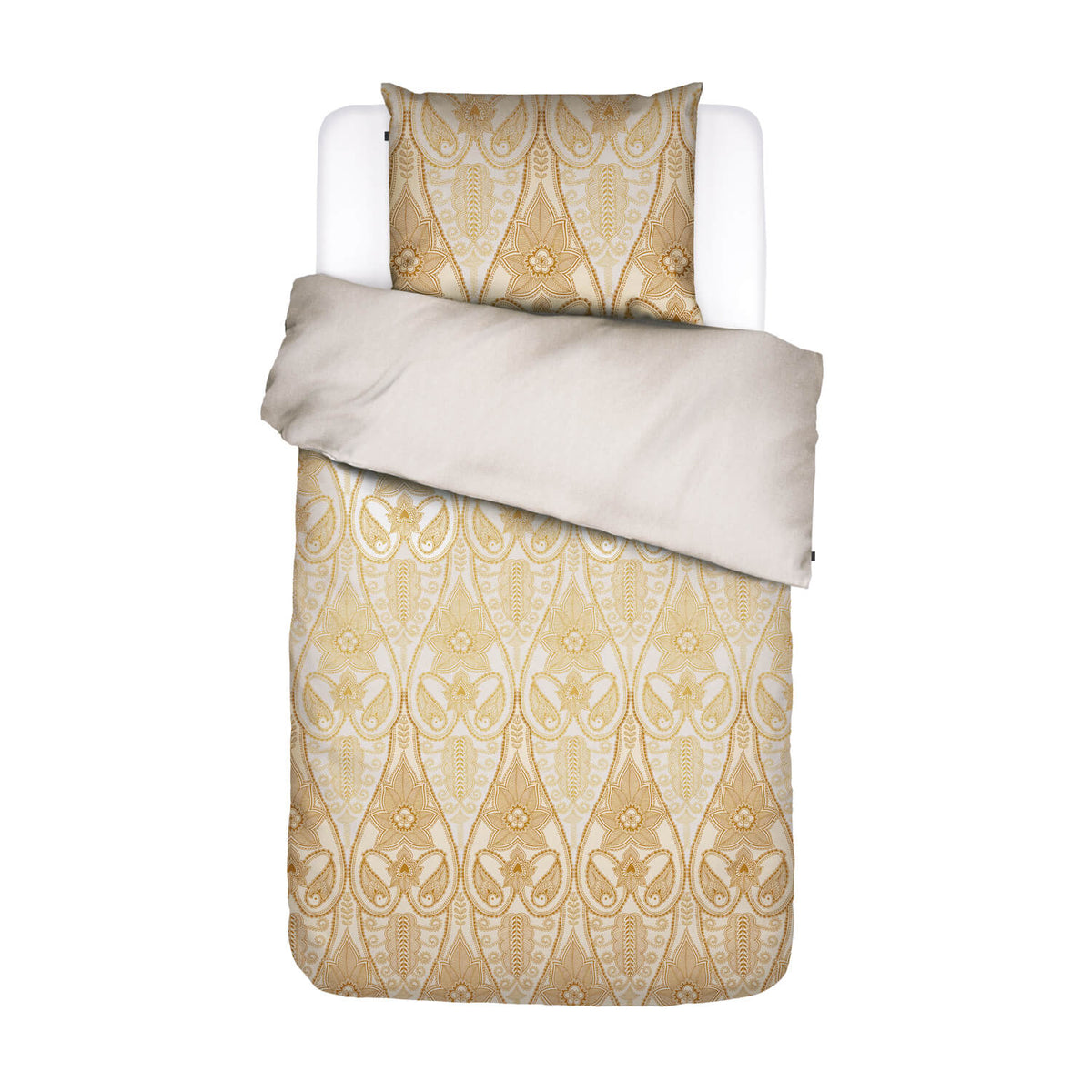 bettwaesche gemustert ornamente vanille