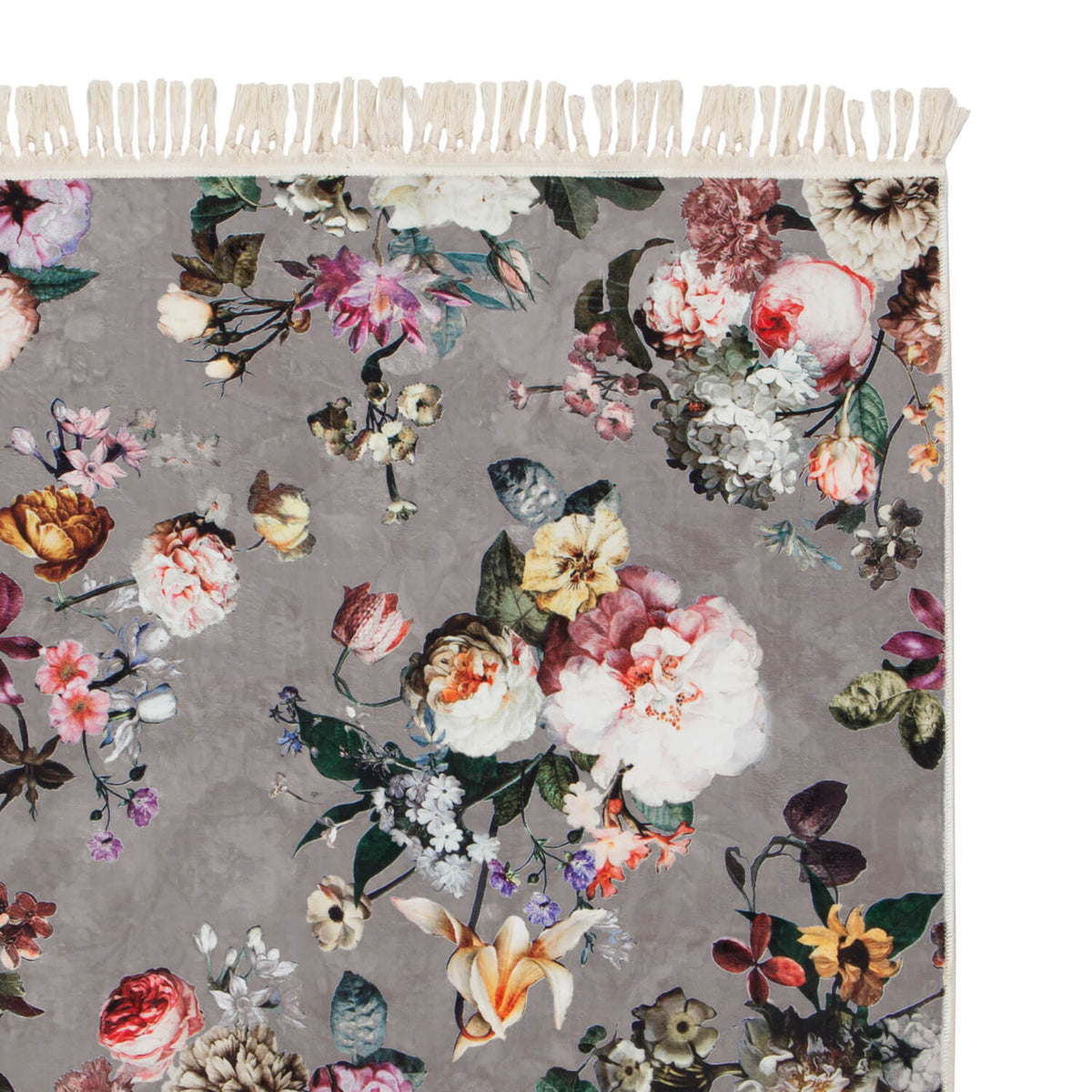 ESSENZA Teppich Fleur Taupe Blumen Blüten Geblümt Floral Accessoire 