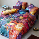 Essenza Bettwäsche Delhi purple Lila Maria Geblümt Sonne Mandala