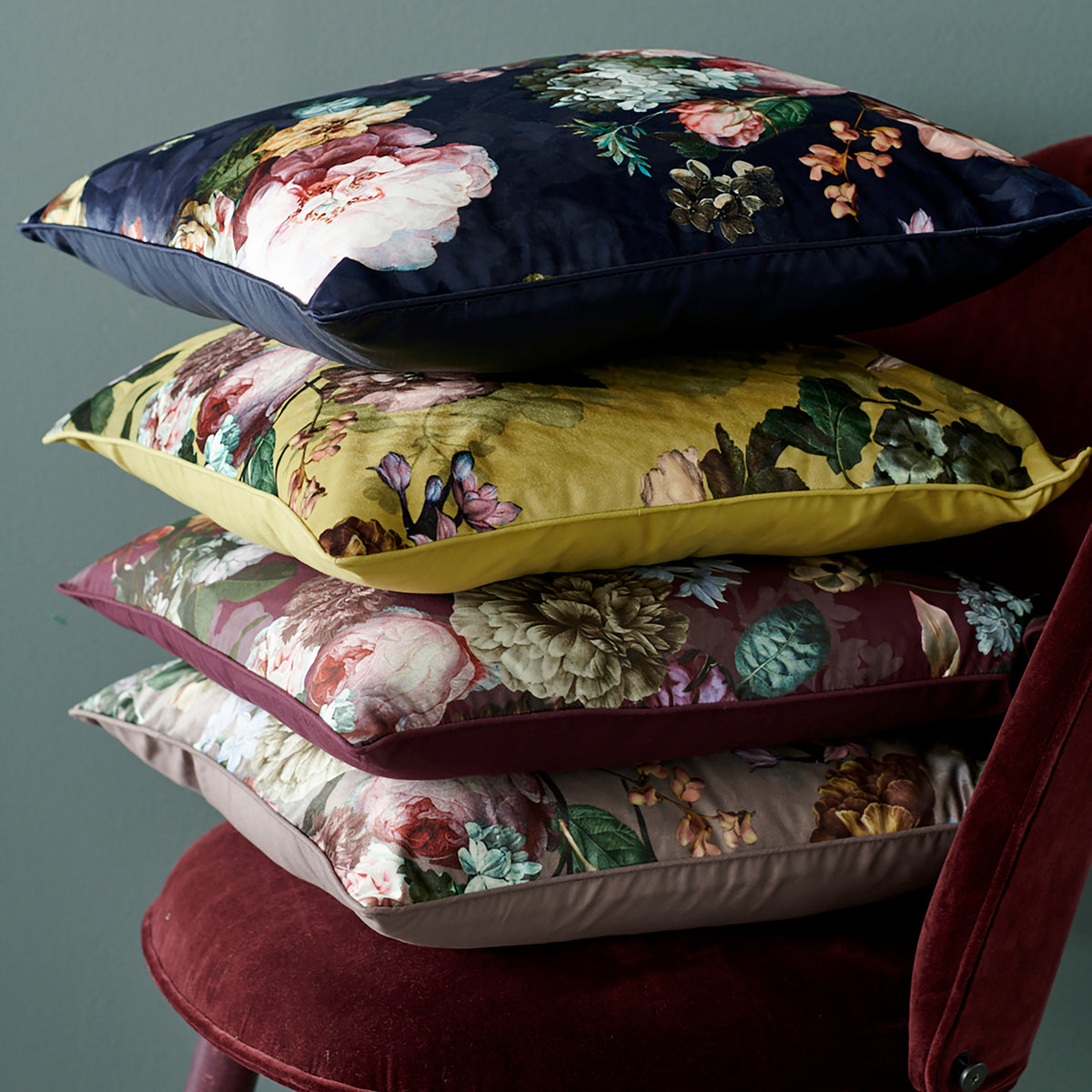 ESSENZA Zierkissen Dekokissen Fleur Sofakissen Couchkissen Blumen Motiv Design