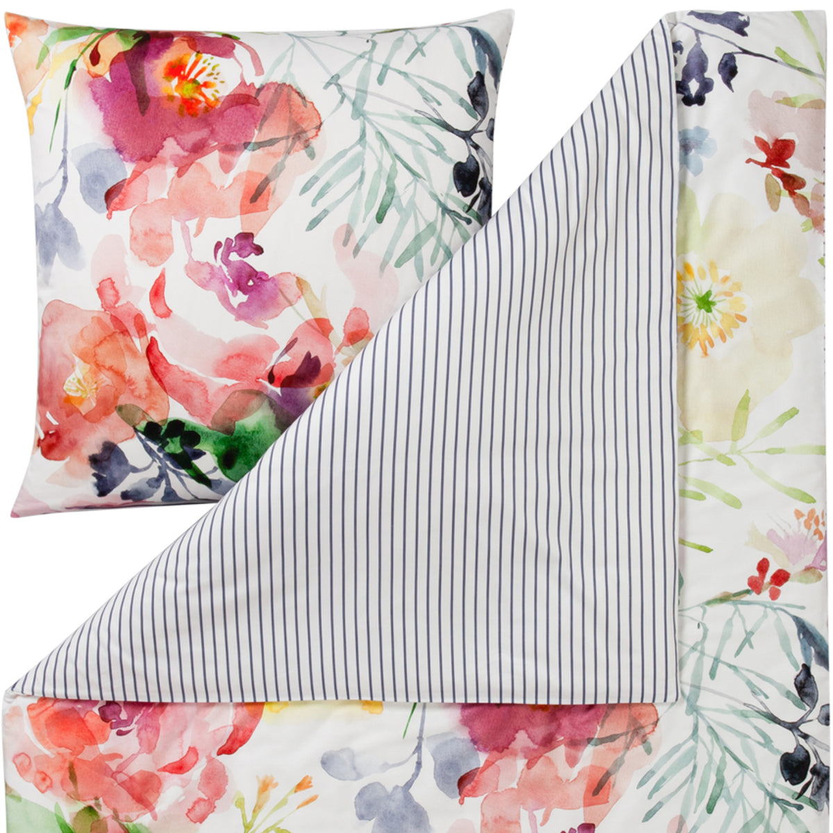 Estella Bettgarnitur Deckenbezug KissenbezugRose 4740 985 Bnt Blumen 