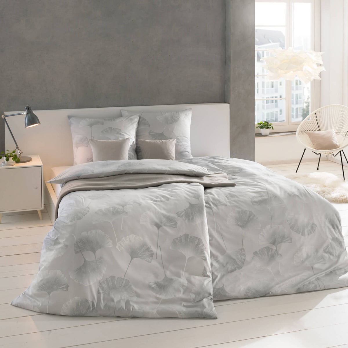 Estella Bettwäsche Isabella 6862 915 Platin Mako Interlock Jersey