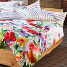 Estella Bettgarnitur Aquarell 4703 985 Bunt Blumen Geblümt Streifen