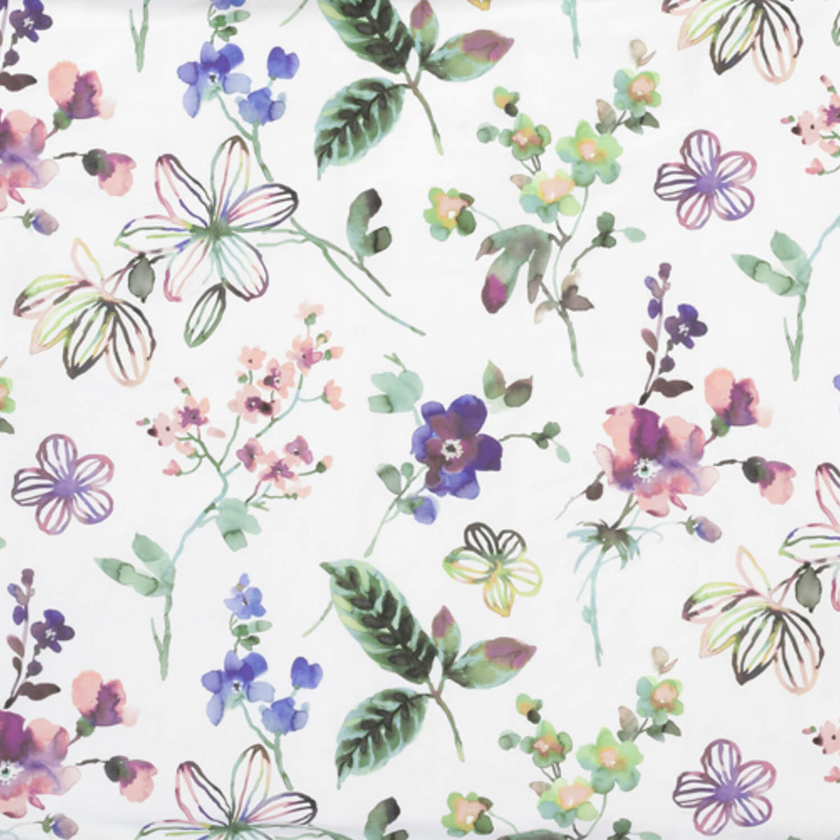 bettwaesche estella blumen wasserfarben bunt mako satin