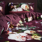 bettwaesche fleur burgundy gebluemt satin