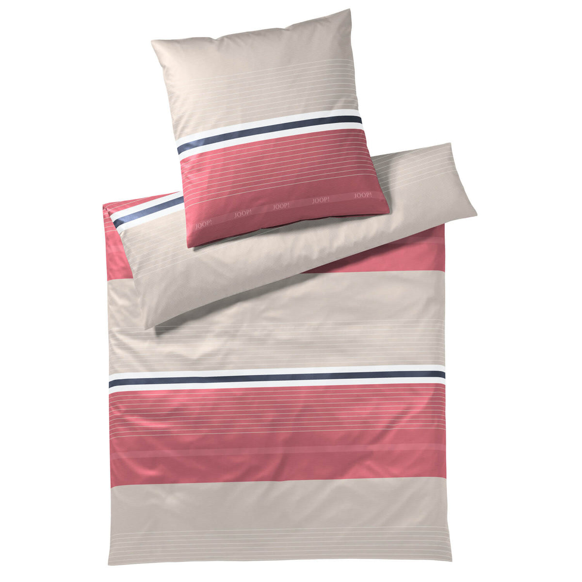 joop bettwaesche fit streifen gestreift coral